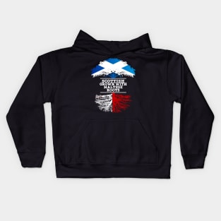 Scottish Grown With Maltese Roots - Gift for Maltese With Roots From Malta Kids Hoodie